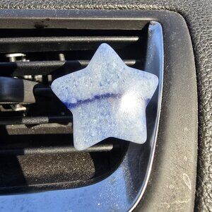 Blue Aventurine Star Crystal Car Vent Clip